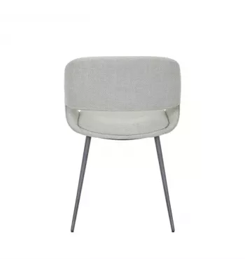 Chaise repas velours côtelé écru - ADA