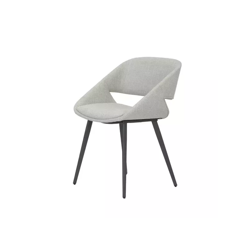 Chaise repas velours côtelé écru - ADA