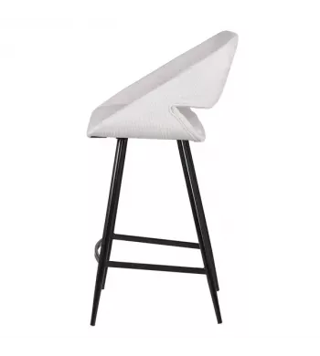 Chaise snack velours côtelé écru - ADA