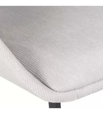 Chaise snack velours côtelé écru - ADA