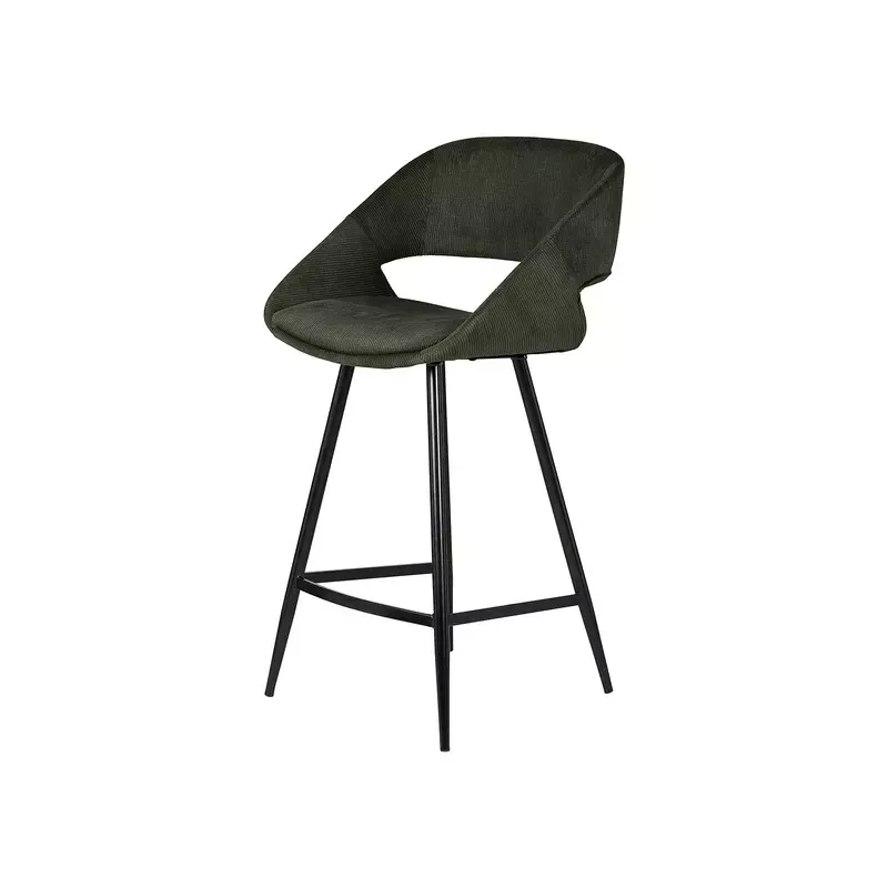 Chaise snack velours côtelé vert foncé - ADA