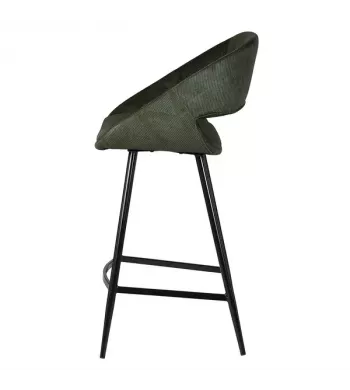 Chaise snack velours côtelé vert foncé - ADA