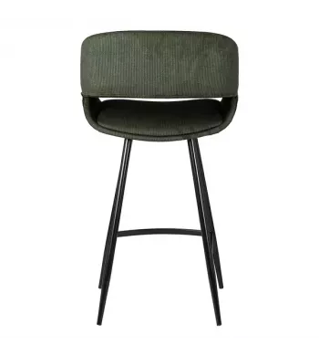 Chaise snack velours côtelé vert foncé - ADA