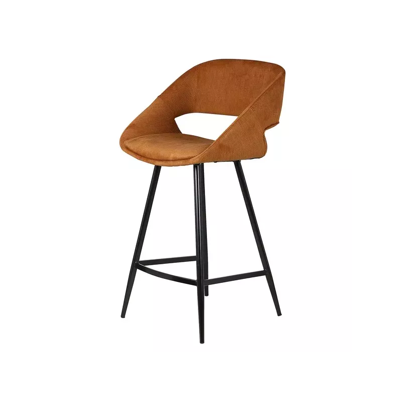 Chaise snack velours côtelé cognac - ADA