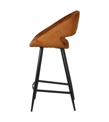 Chaise snack velours côtelé cognac - ADA