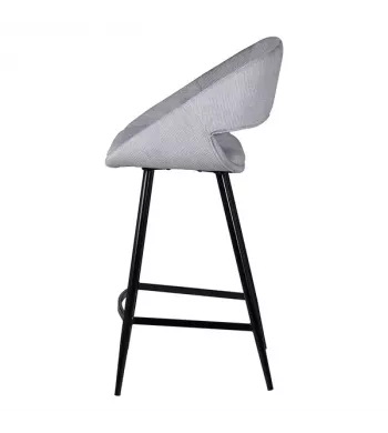 Chaise snack velours côtelé gris clair - ADA