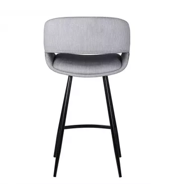 Chaise snack velours côtelé gris clair - ADA