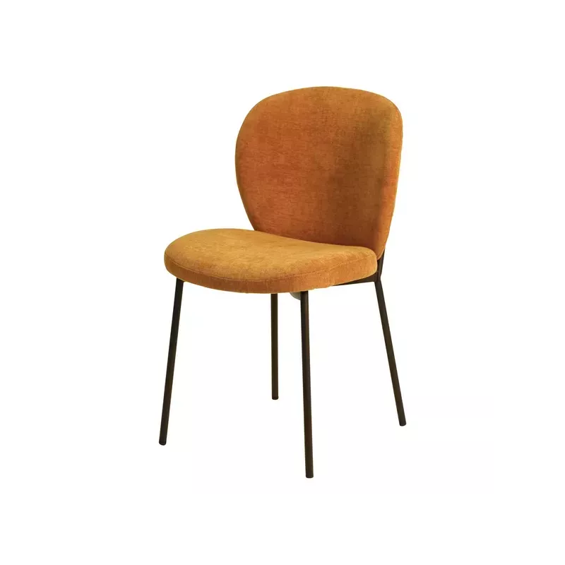 Chaise repas tissu cuivre - ALBA