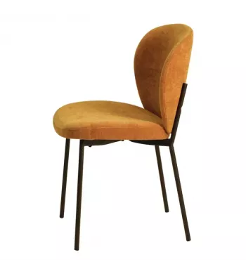 Chaise repas tissu cuivre - ALBA