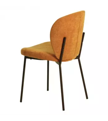 Chaise repas tissu cuivre - ALBA