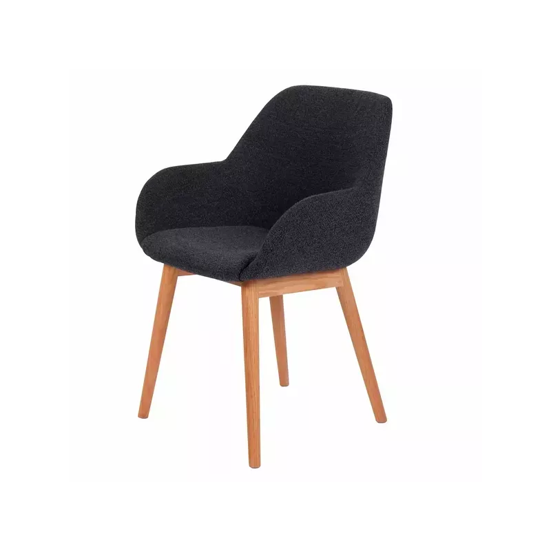 Chaise repas tissu bleu foncé - ALTEA