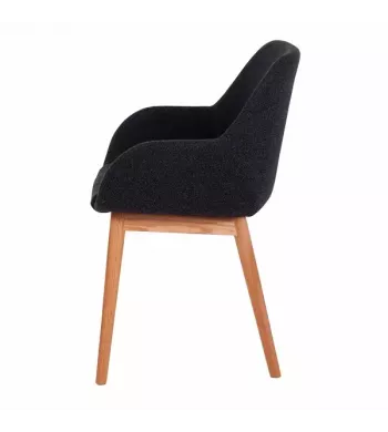 Chaise repas tissu bleu foncé - ALTEA