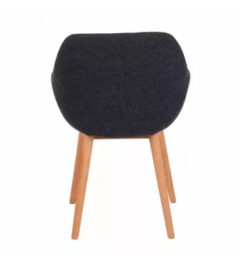 Chaise repas tissu bleu foncé - ALTEA