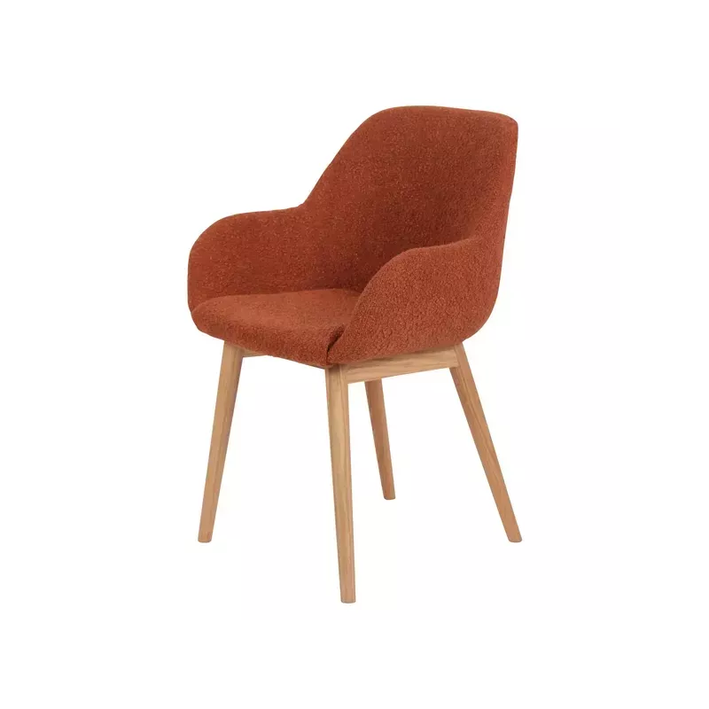 Chaise repas effet laine boucletteTerracotta - ALTEA