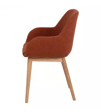 Chaise repas effet laine boucletteTerracotta - ALTEA