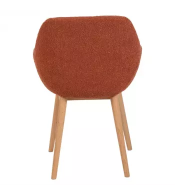 Chaise repas effet laine boucletteTerracotta - ALTEA