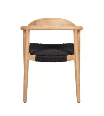 Chaise repas Eucalyptus et corde noire - ANAM