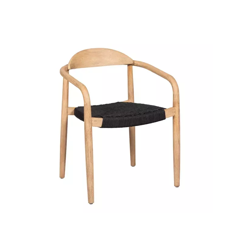 Chaise repas Eucalyptus et corde noire - ANAM