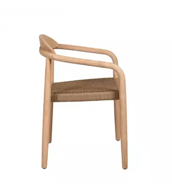 Chaise repas Eucalyptus et corde sable - ANAM