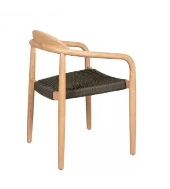 Chaise repas Eucalyptus et corde kaki - ANAM