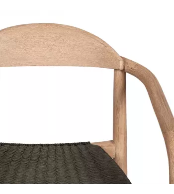 Chaise repas Eucalyptus et corde kaki - ANAM