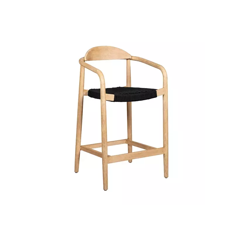 Chaise snack Eucalyptus et corde noire - ANAM