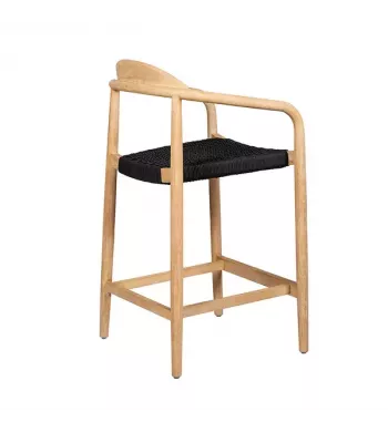 Chaise snack Eucalyptus et corde noire - ANAM