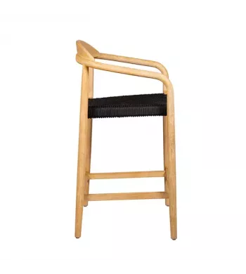 Chaise snack Eucalyptus et corde noire - ANAM