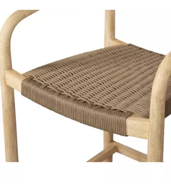 Chaise snack Eucalyptus et corde sable - ANAM