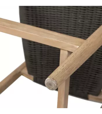 Chaise snack Eucalyptus et corde kaki - ANAM