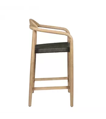 Chaise snack Eucalyptus et corde kaki - ANAM