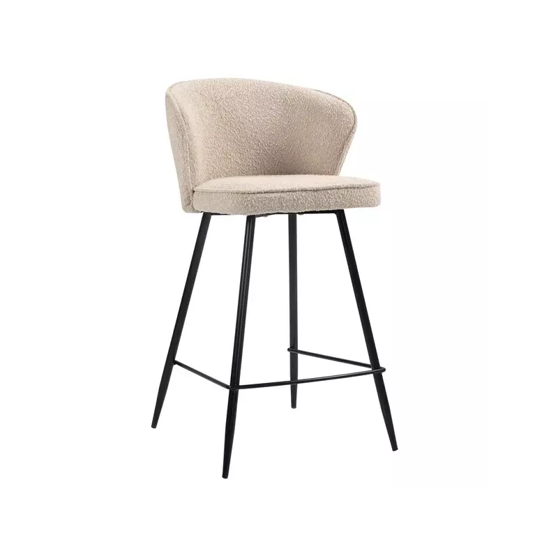 Chaise snack effet laine bouclette sable - ARTIS