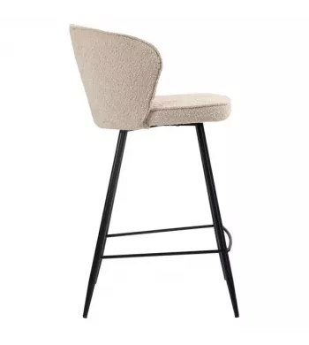 Chaise snack effet laine bouclette sable - ARTIS