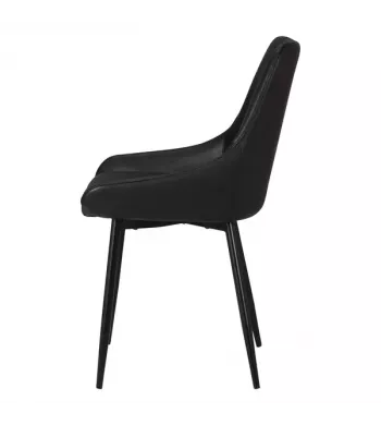 Chaise en PU noir - BARI
