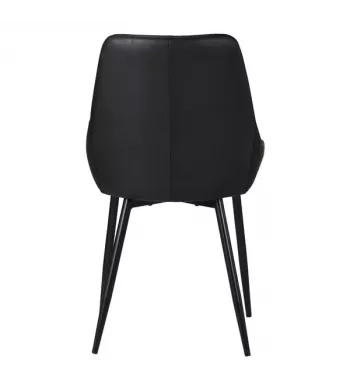 Chaise en PU noir - BARI