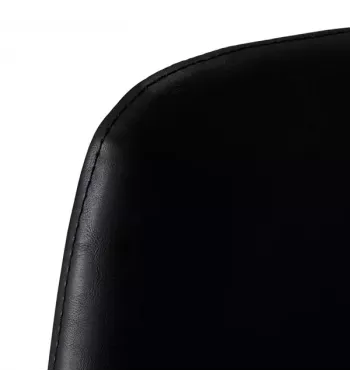 Chaise en PU noir - BARI