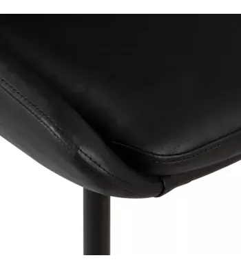 Chaise en PU noir - BARI