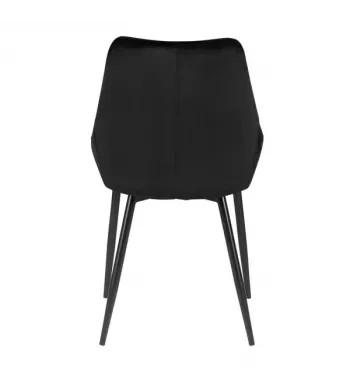 Chaise en velours noire - BARI
