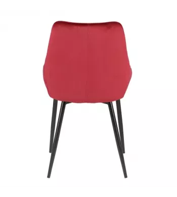 Chaise en velours rouge - BARI