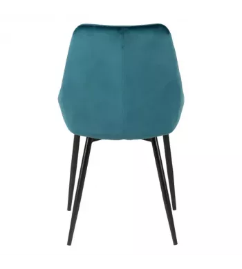 Chaise en velours bleu - BARI