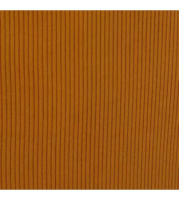 Chaise en velours côtelé jaune curry - BARI