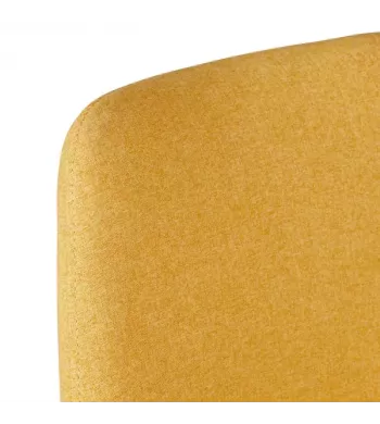 Chaise en tissu jaune moutarde - BARI