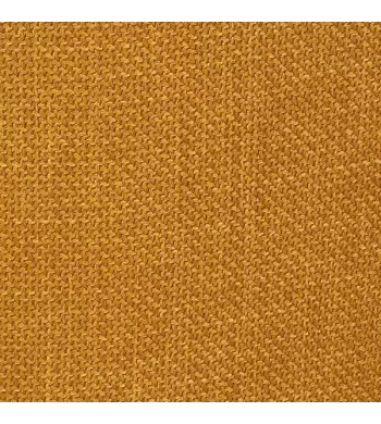 Chaise repas en tissu ocre pied chêne - BARI