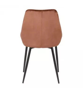 Chaise en velours marron - BARI
