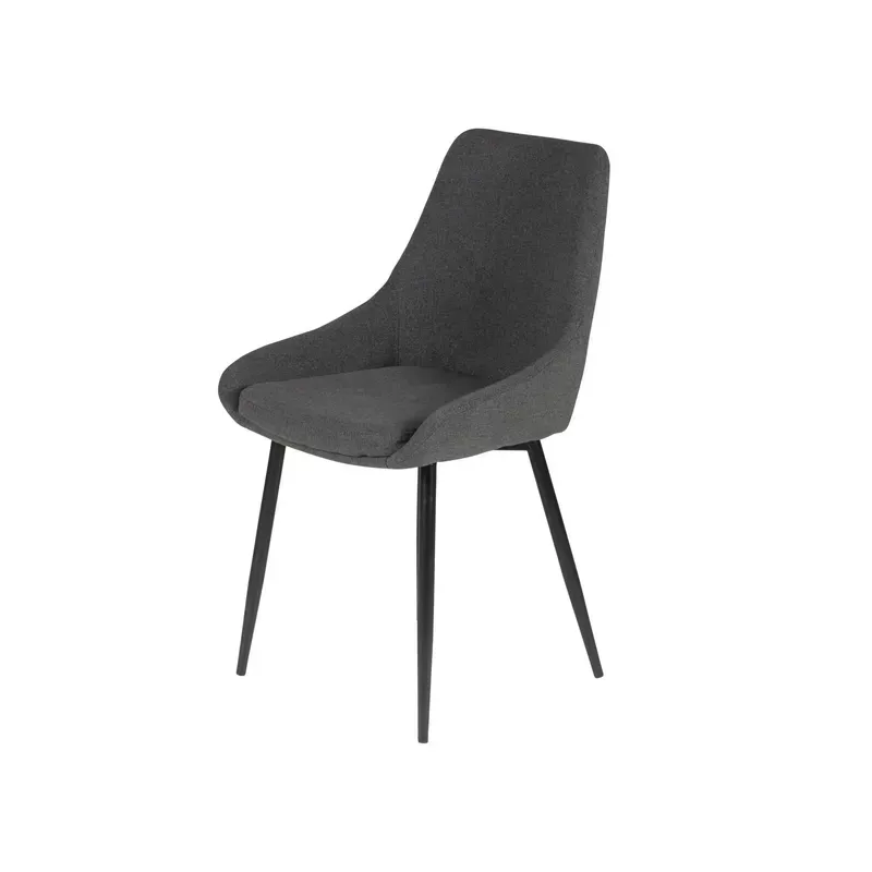 Chaise en tissu gris foncé - BARI