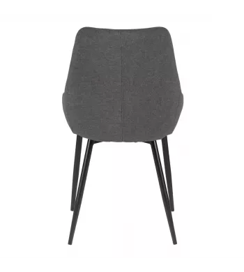 Chaise en tissu gris foncé - BARI