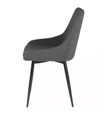 Chaise en tissu gris foncé - BARI
