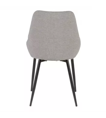 Chaise en tissu gris clair - BARI