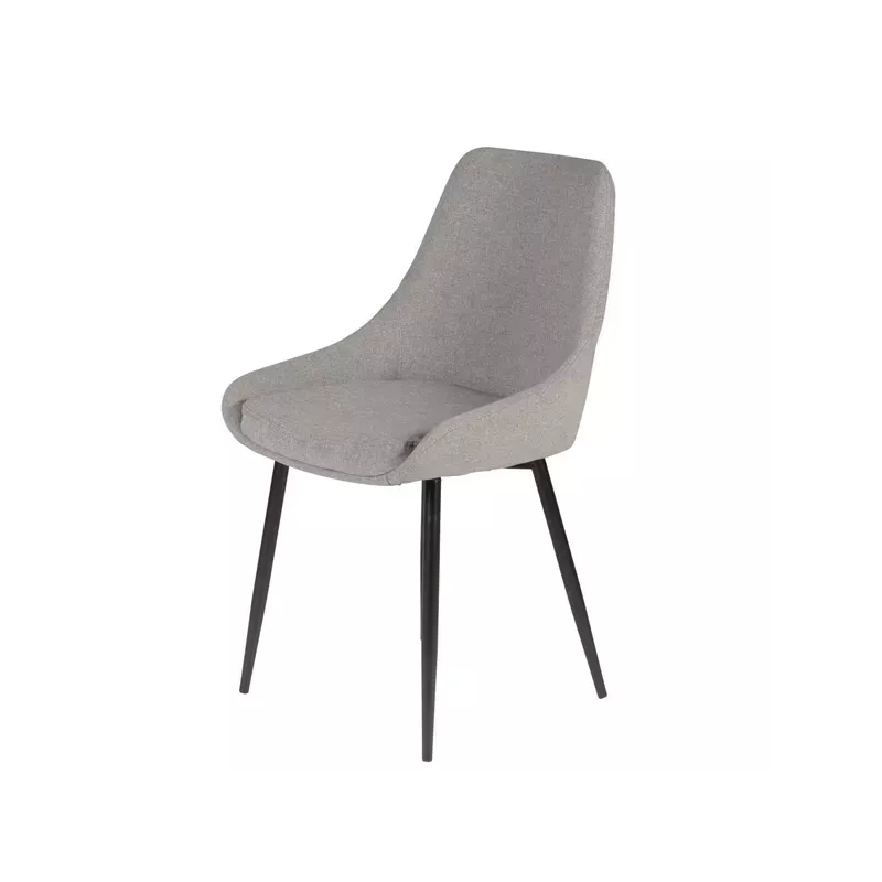 Chaise en tissu gris clair - BARI