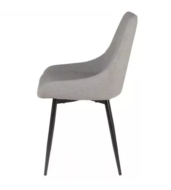 Chaise en tissu gris clair - BARI